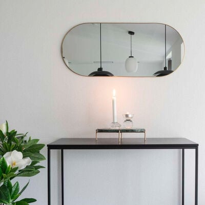 House Nordic Jersey ovaali peili mustalla kehyksellä 35x80 cm